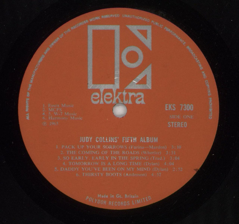 Judy Collins Judy Collins' Fifth Album UK vinyl LP album (LP record) JUCLPJU864184