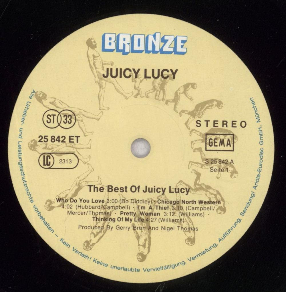 Juicy Lucy The Best Of Juicy Lucy German vinyl LP album (LP record) JUILPTH839082