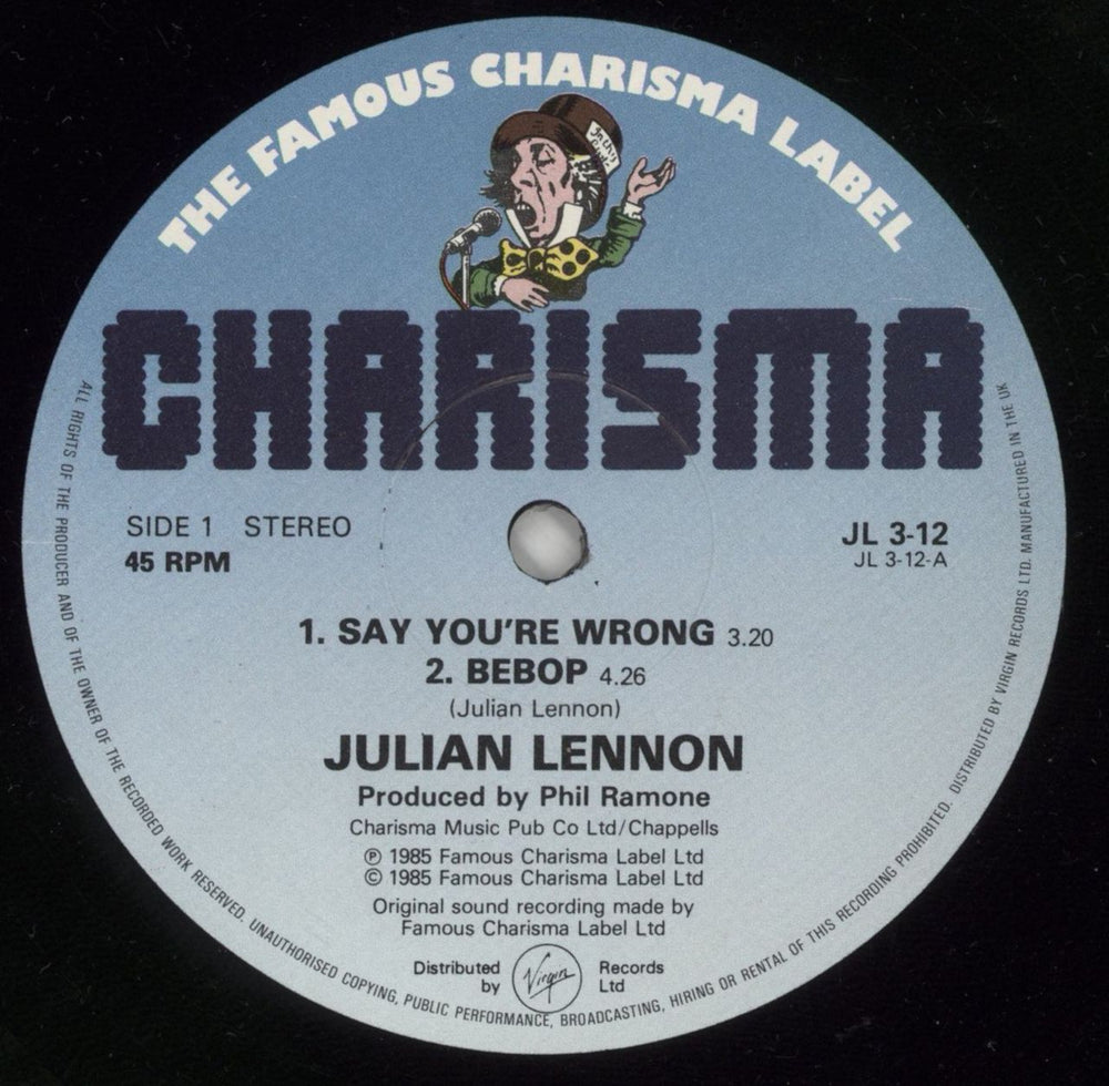 Julian Lennon Say You're Wrong - Hype Stickered Sleeve UK 12" vinyl single (12 inch record / Maxi-single) JLN12SA866501