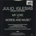 Julio Iglesias My Love UK 7" vinyl single (7 inch record / 45) 5099765154474