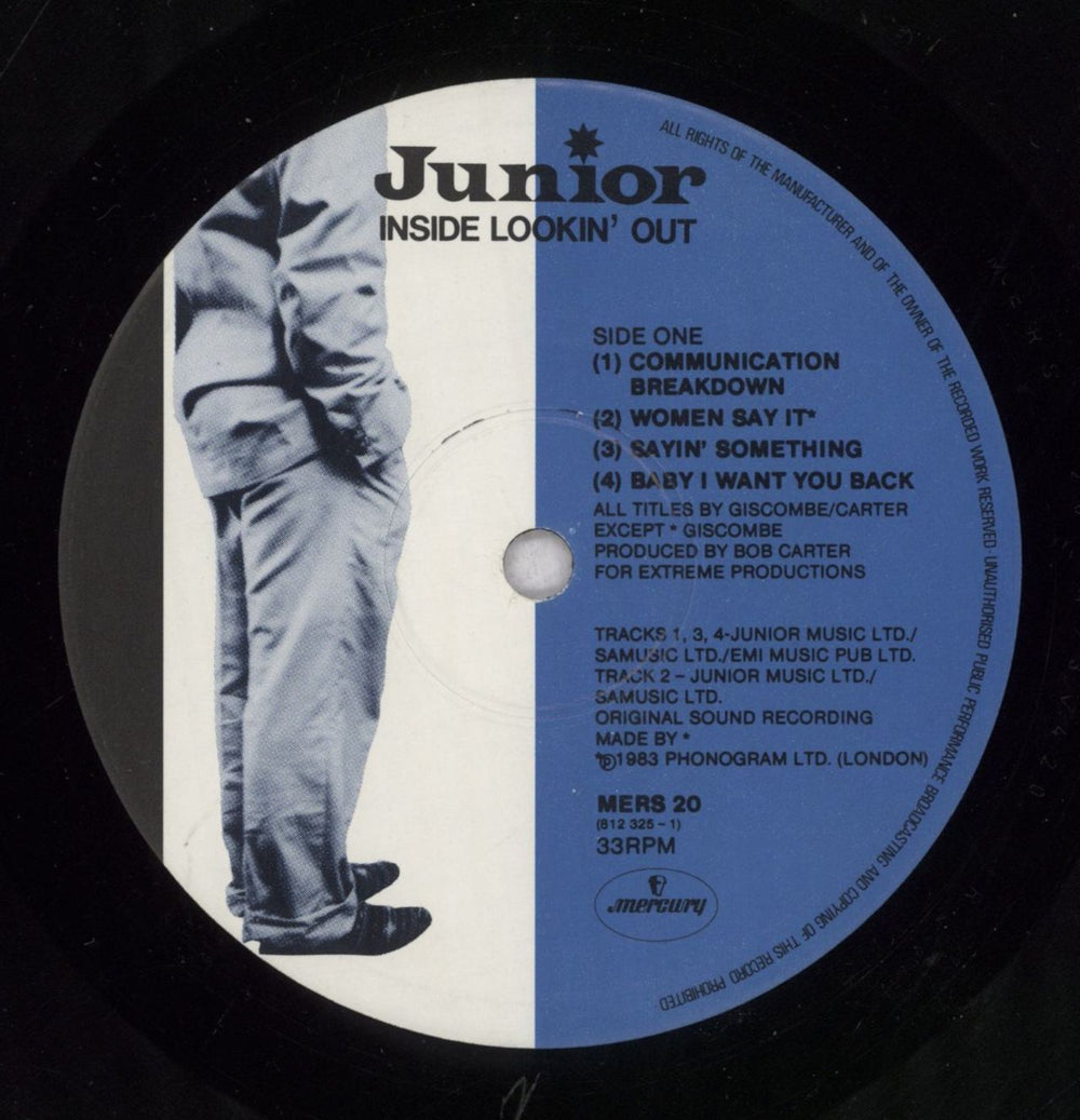 Junior Inside Lookin' Out UK vinyl LP album (LP record) JNRLPIN843757