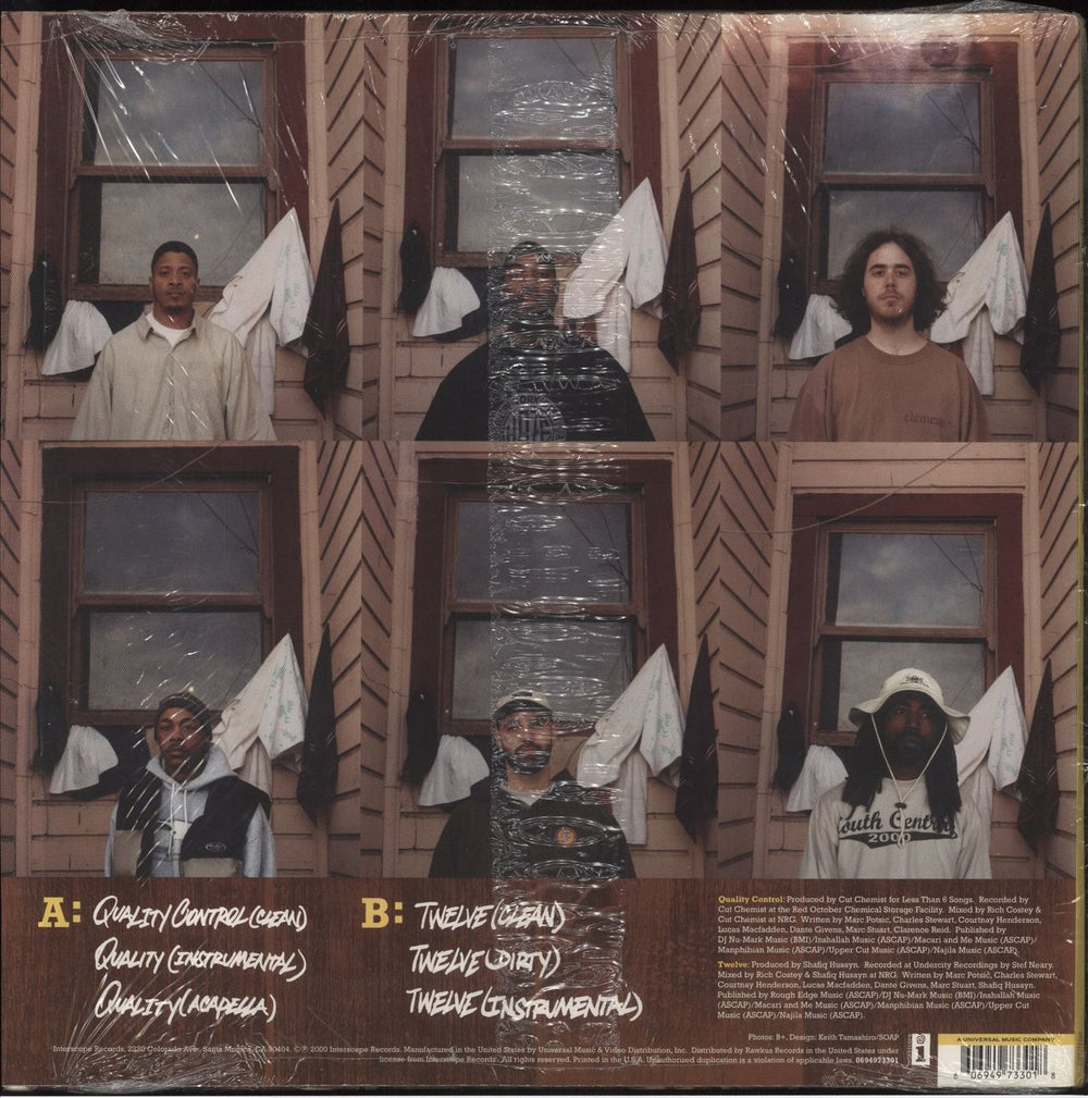 Jurassic 5 Quality Control US 12" vinyl single (12 inch record / Maxi-single) 606949733018