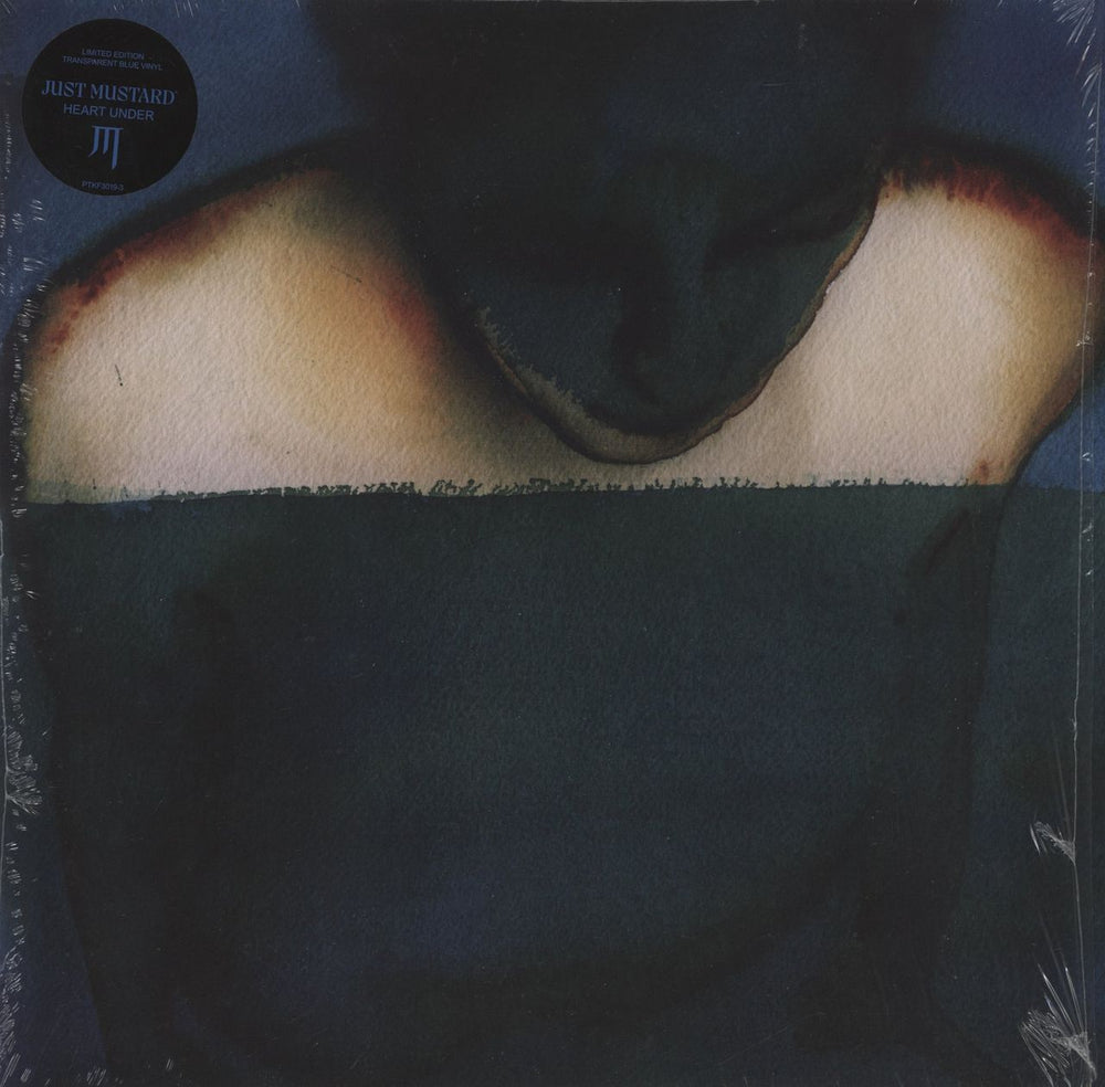 Just Mustard Heart Under - Blue Vinyl - Shrink UK vinyl LP album (LP record) PTKF3019-3