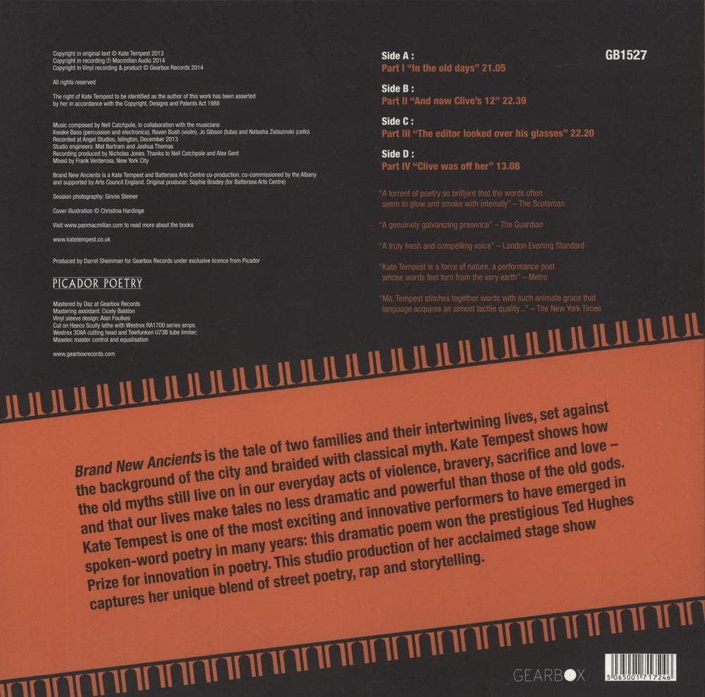 Kae Tempest Brand New Ancients UK 2-LP vinyl record set (Double LP Album) 5065001717246