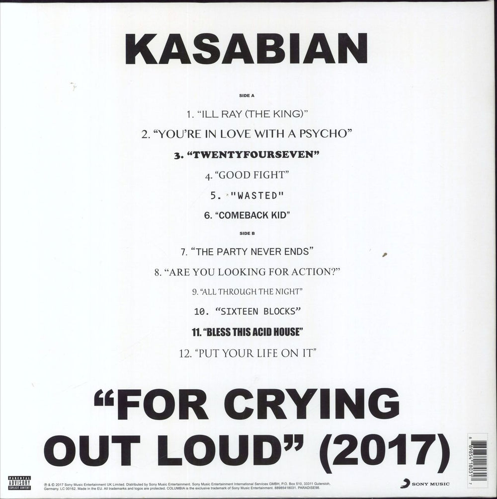 Kasabian For Crying Out Loud - 180gm + CD UK vinyl LP album (LP record) 889854180317