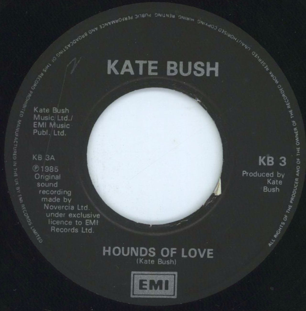 Kate Bush Hounds Of Love - Jukebox UK 7" vinyl single (7 inch record / 45) BUS07HO813646