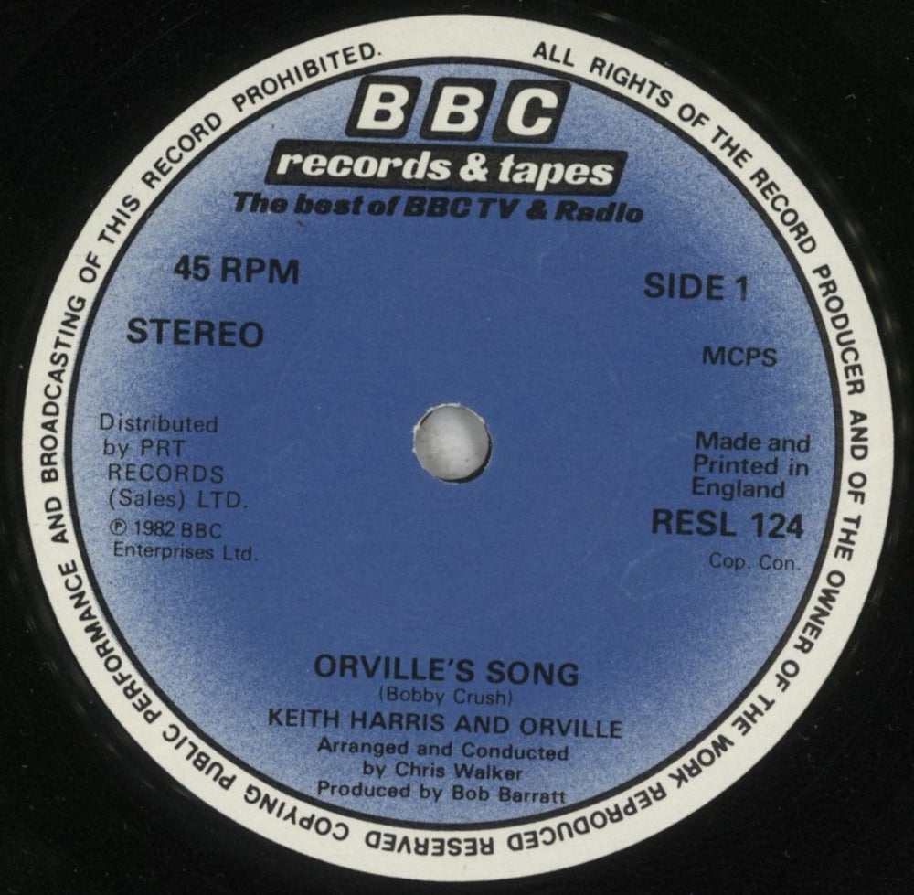 Keith Harris And Orville Orville's Song UK 7" vinyl single (7 inch record / 45) K+O07OR414752