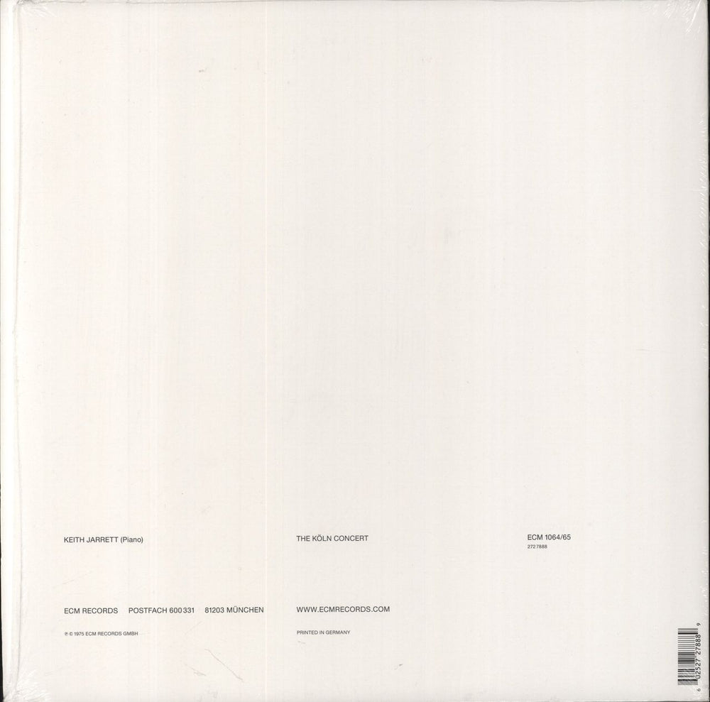 Keith Jarrett The Köln Concert - 180gm German 2-LP vinyl record set (Double LP Album)