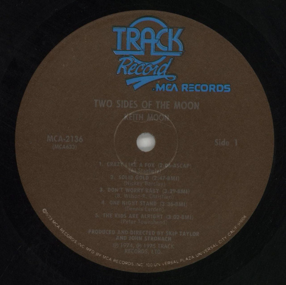 Keith Moon Two Sides Of The Moon - VG US vinyl LP album (LP record) K-MLPTW858663