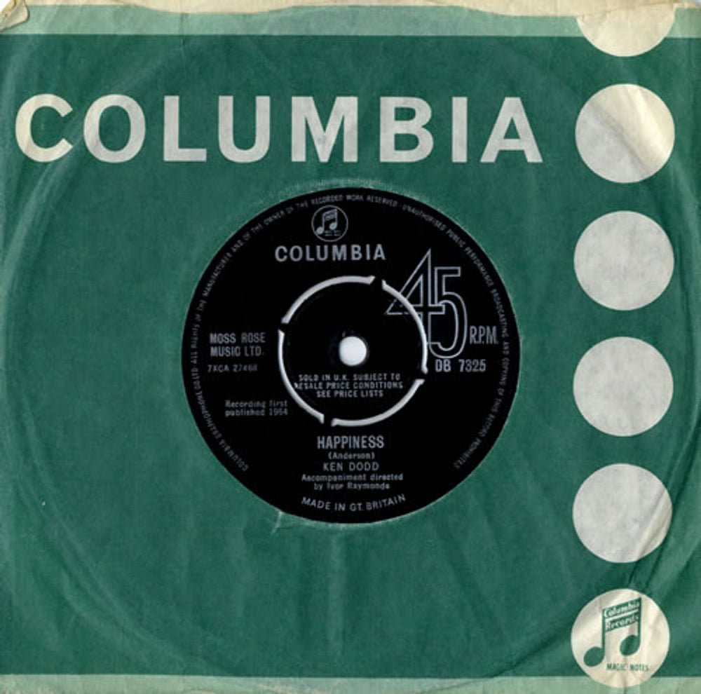 Ken Dodd Happiness UK 7" vinyl single (7 inch record / 45) DB7325