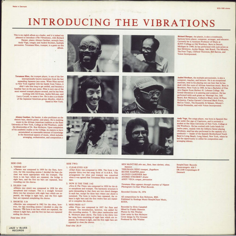 Ken McIntyre Introducing The Vibrations Danish vinyl LP album (LP record)