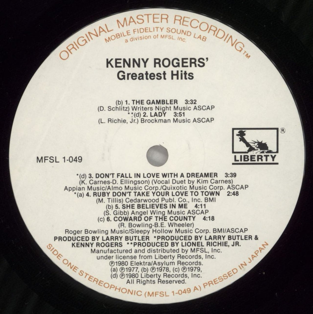 Kenny Rogers & The First Edition Greatest Hits US vinyl LP album (LP record) KNNLPGR501354