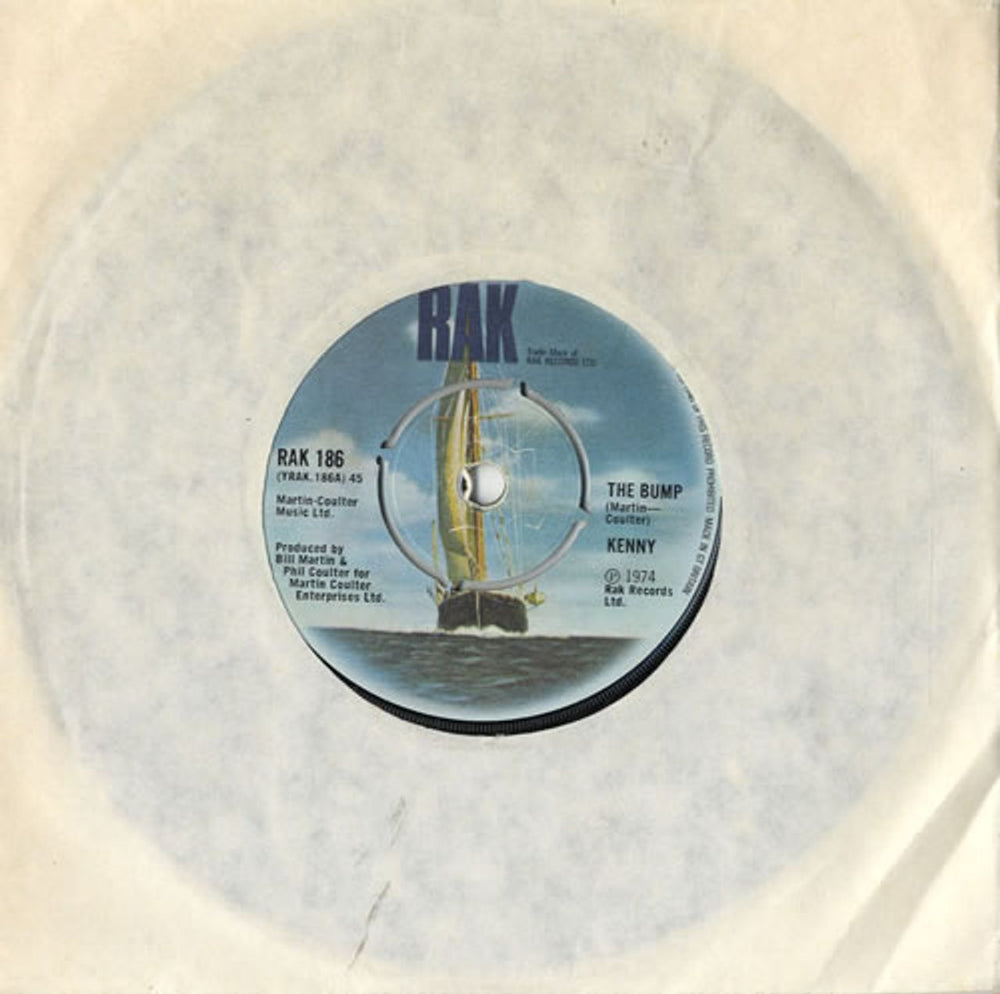 Kenny The Bump UK 7" vinyl single (7 inch record / 45) RAK186