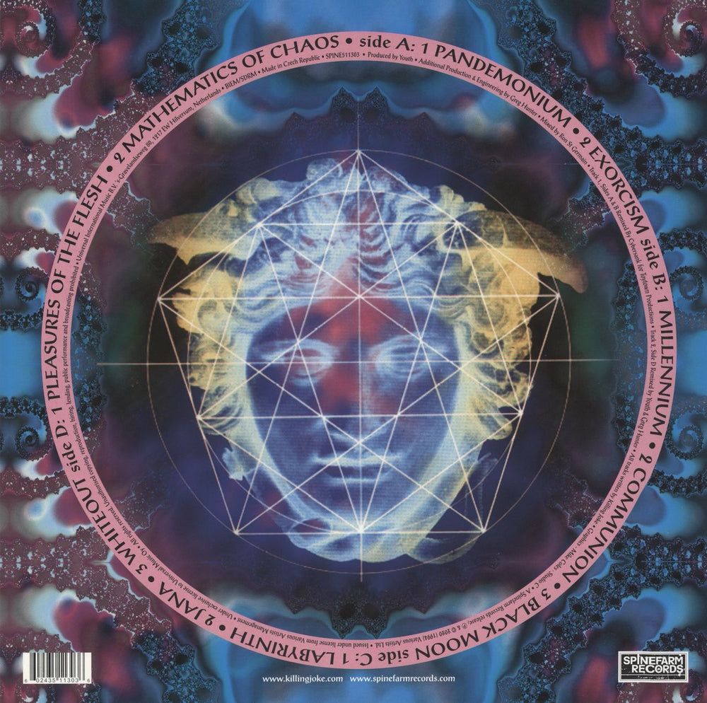 Killing Joke Pandemonium - Blue & Clear Vinyl UK 2-LP vinyl record set (Double LP Album) 602435113036