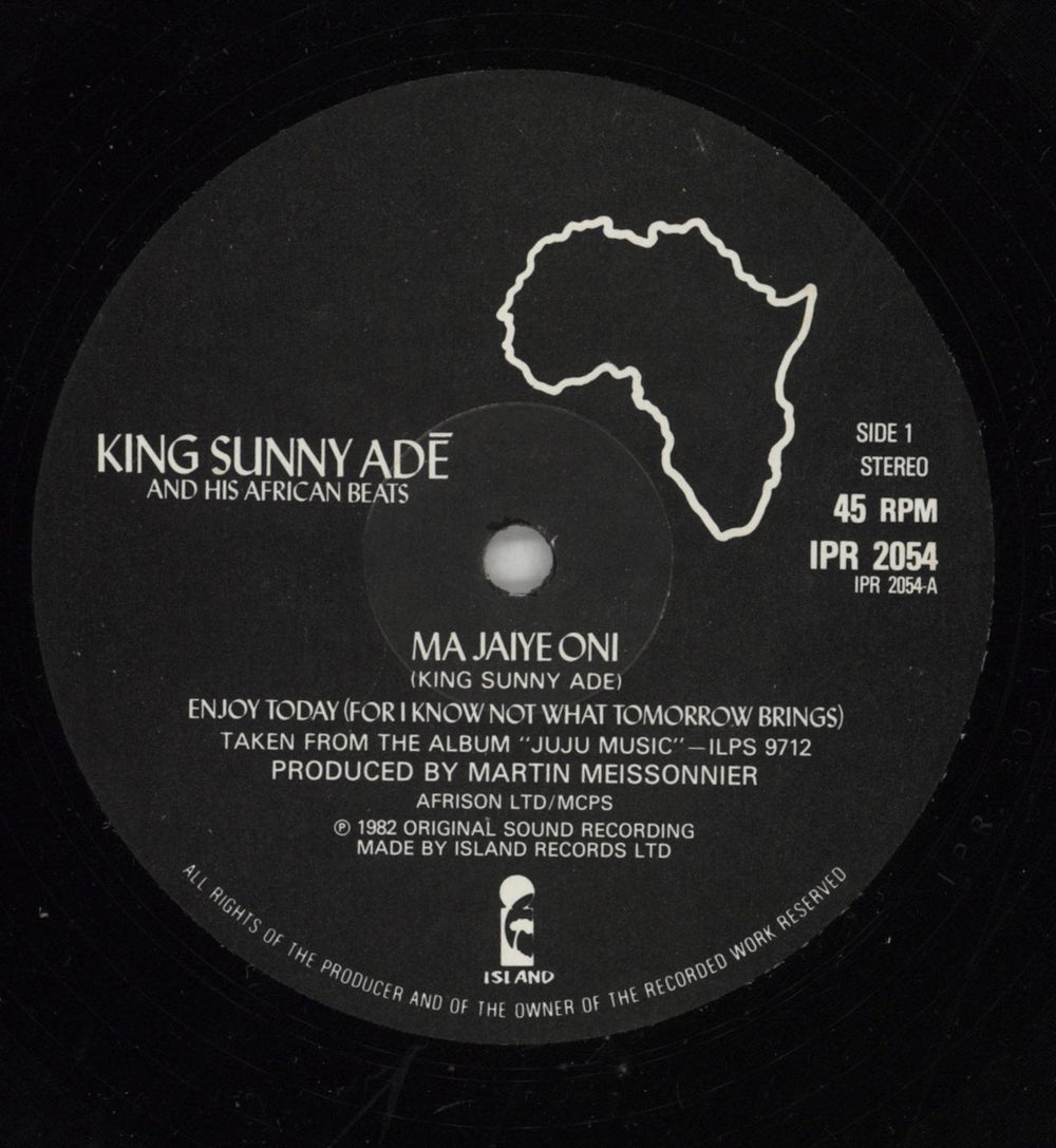 King Sunny Ade Ma Jaiye Oni UK 12" vinyl single (12 inch record / Maxi-single) 9KT12MA865495
