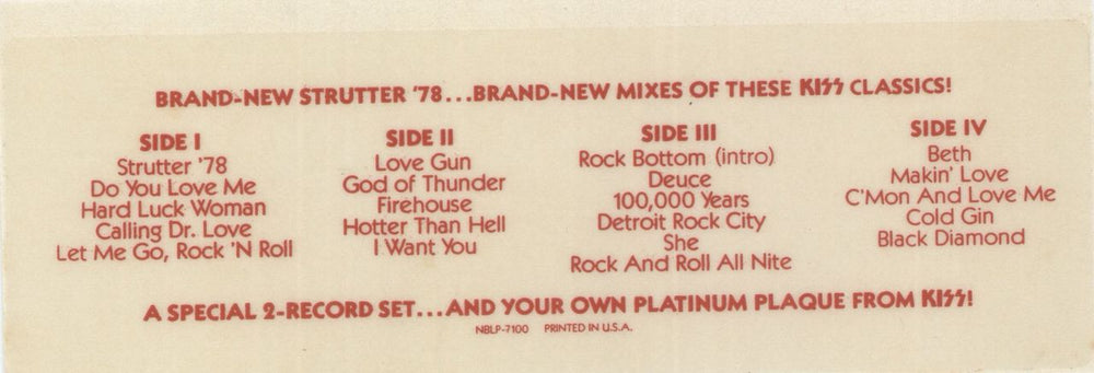 Kiss Double Platinum - Complete - EX Japanese 2-LP vinyl record set (Double LP Album)