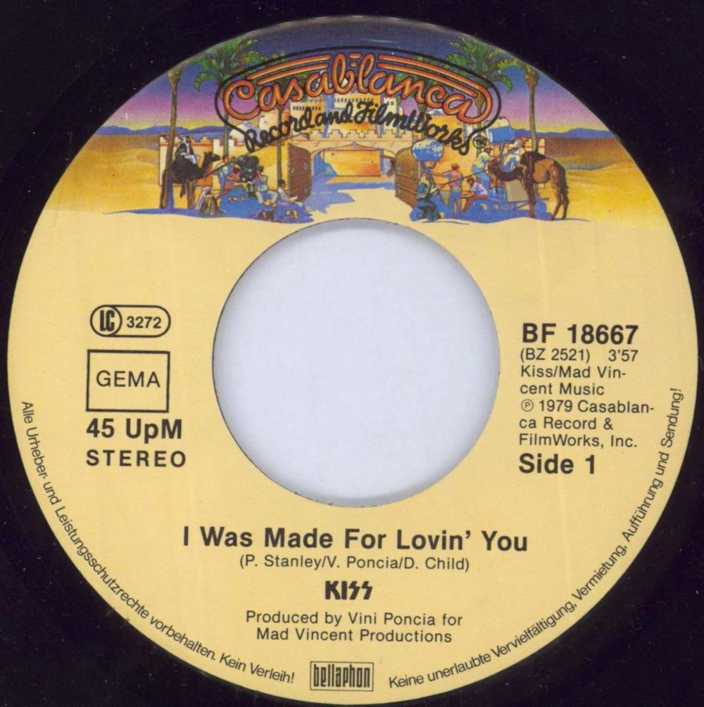 Kiss I Was Made For Loving You German 7" vinyl single (7 inch record / 45) KIS07IW01428