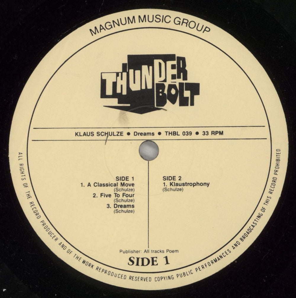 Klaus Schulze Dreams UK vinyl LP album (LP record) ULZLPDR687420