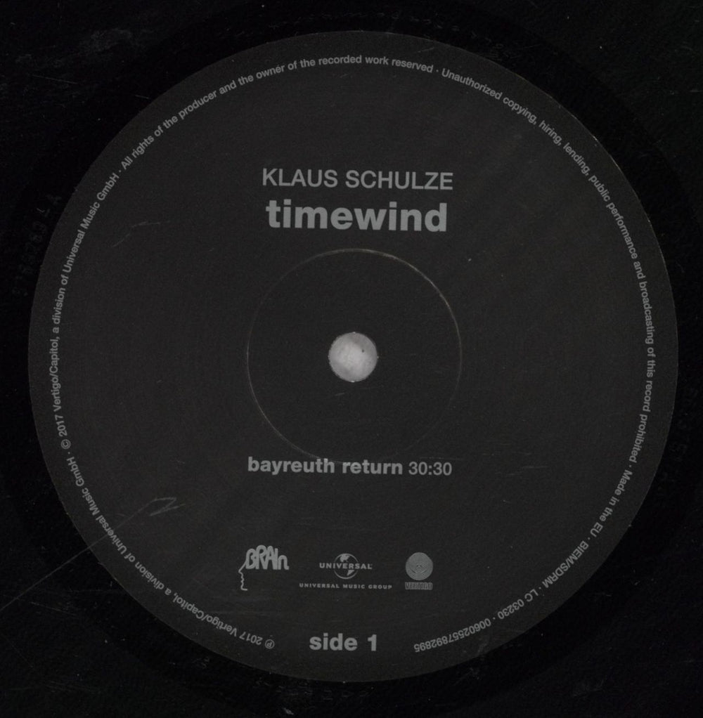 Klaus Schulze Timewind - 180gm UK vinyl LP album (LP record) ULZLPTI846763