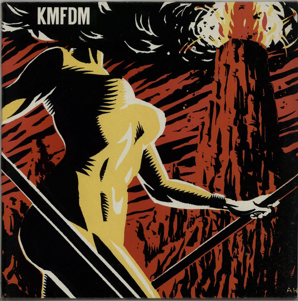 KMFDM Don't Blow Your Top UK vinyl LP album (LP record) SAW6