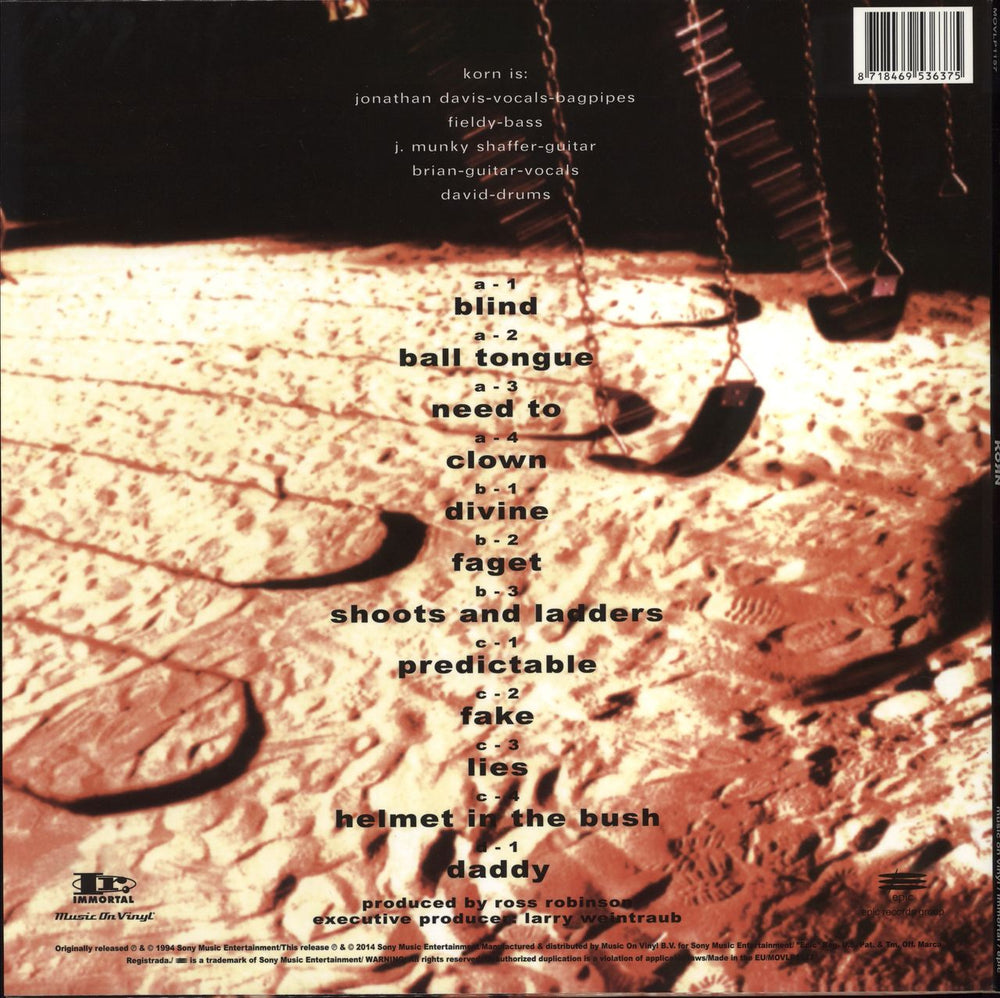 Korn Korn - 180g Dutch 2-LP vinyl record set (Double LP Album) 8718469536375