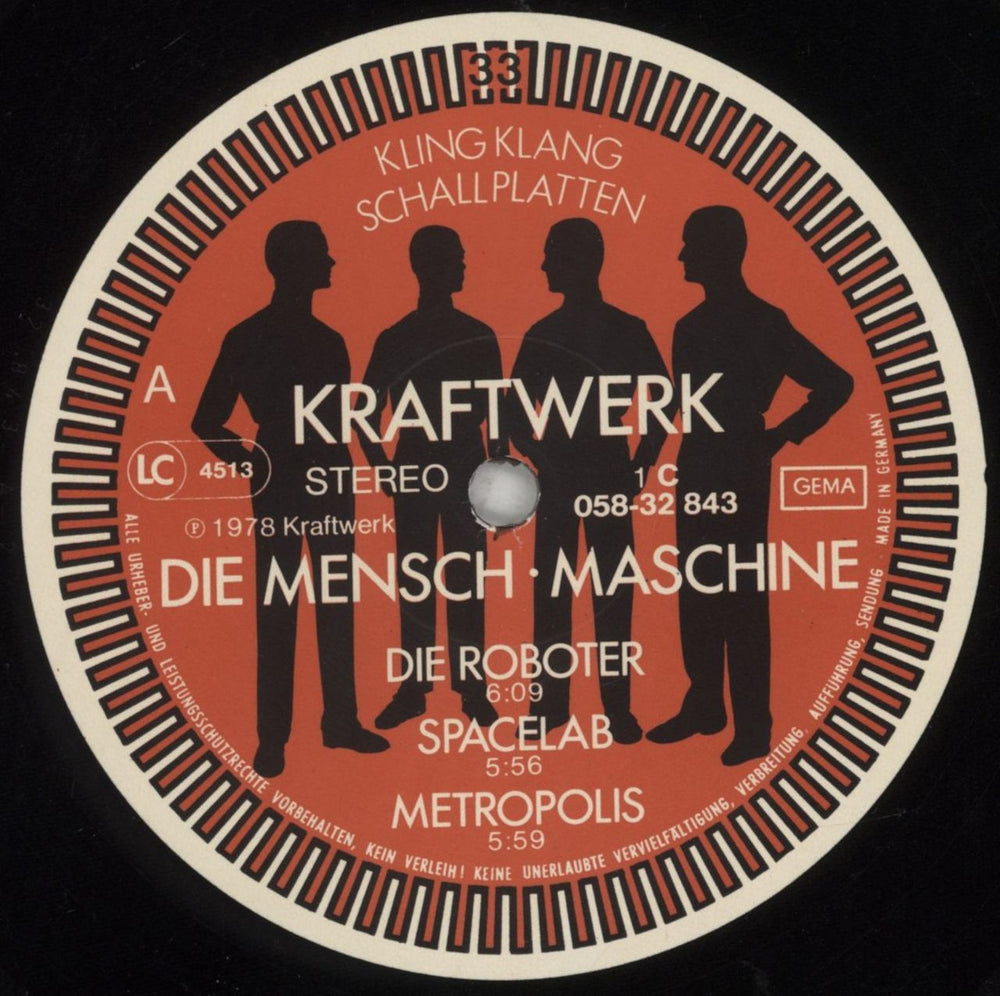 Kraftwerk Die Mensch-Maschine - black vinyl German vinyl LP album (LP record) KRALPDI182232