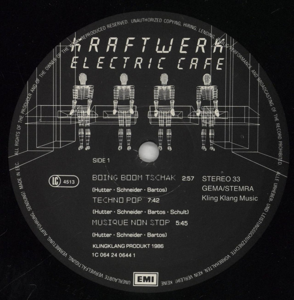 Kraftwerk Electric Cafe - VG UK vinyl LP album (LP record) KRALPEL861593
