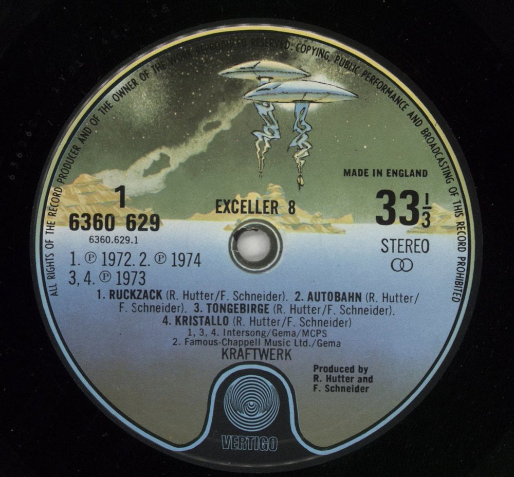 Kraftwerk Exceller 8 - Stickered UK vinyl LP album (LP record) KRALPEX534265