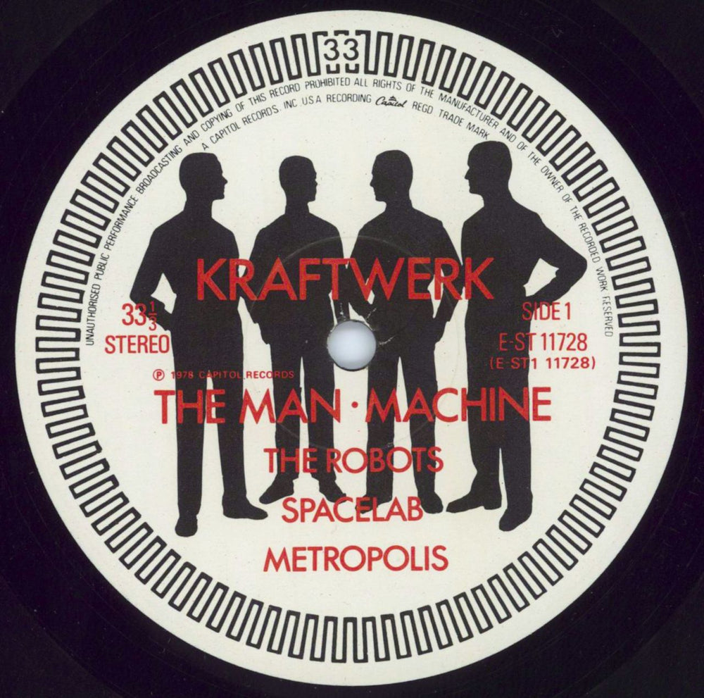 Kraftwerk The Man-Machine + Inner - Stickered UK vinyl LP album (LP record) KRALPTH739049