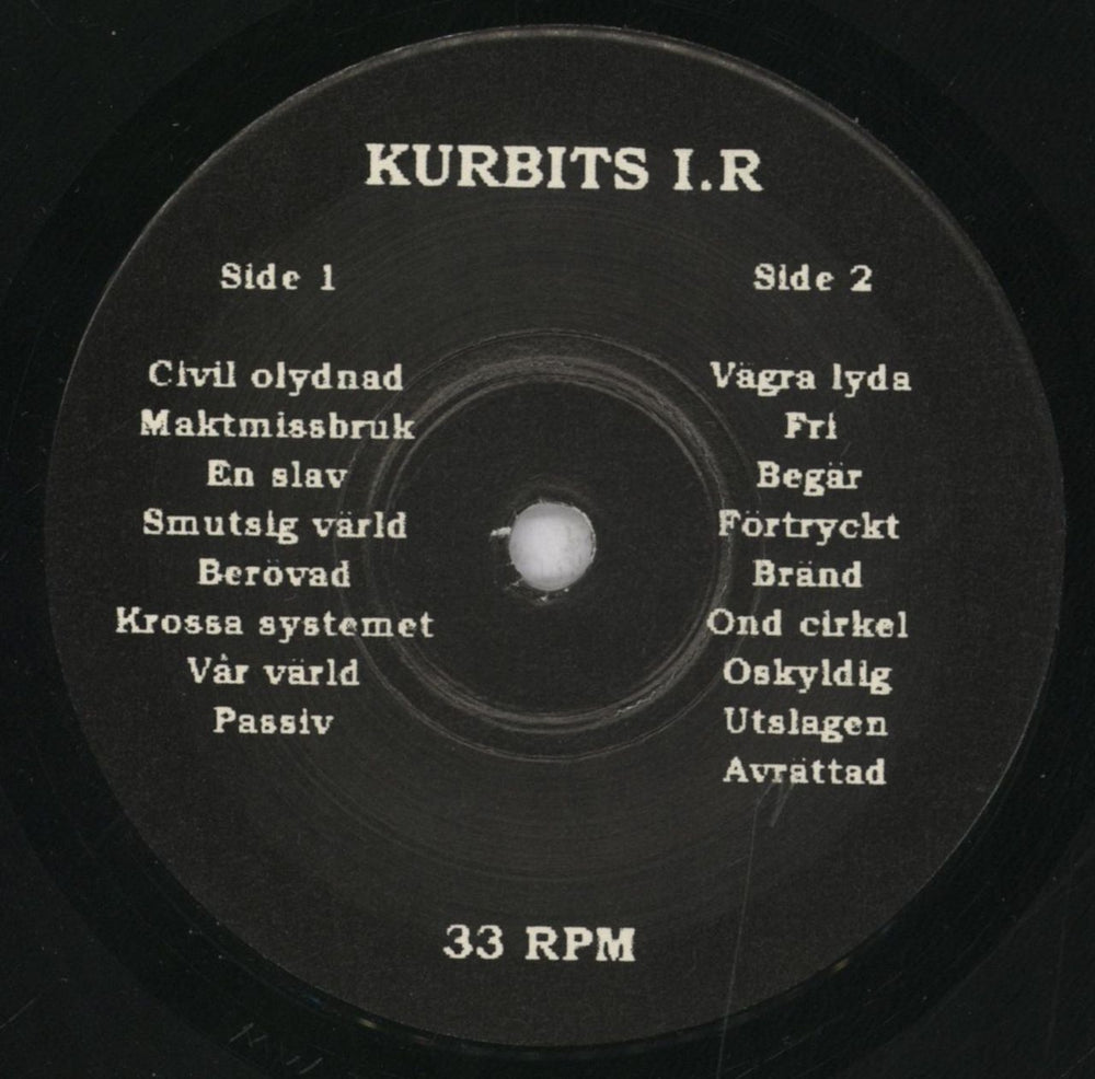 Kurbits I.R. Skåne Sweden Attacks US 7" vinyl single (7 inch record / 45) 7XY07SK837297