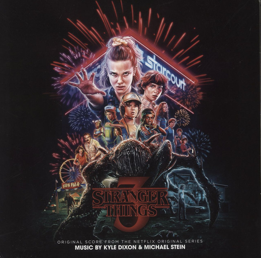 Kyle Dixon & Michael Stein Stranger Things 3 - 180gram Translucent Teal with Black Marble Vinyl UK 2-LP vinyl record set (Double LP Album) LSINV234LP