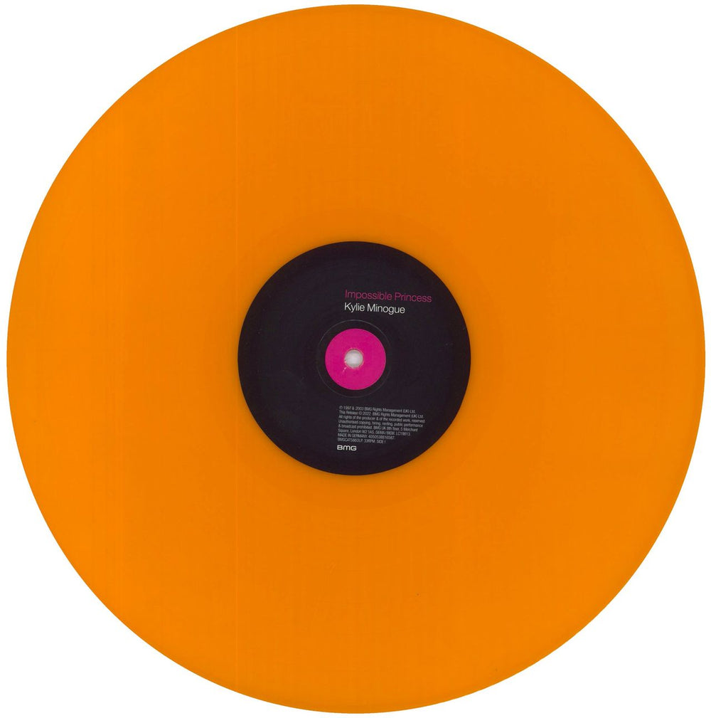 Kylie Minogue Impossible Princess - Opaque Orange Vinyl Indie Store Exclusive UK vinyl LP album (LP record) KYLLPIM836586