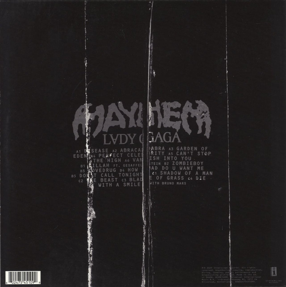 Lady Gaga MAYHEM - Opaque Silver Vinyl + Autographed Card, Poster & CD UK 2-LP vinyl record set (Double LP Album) 602475455110