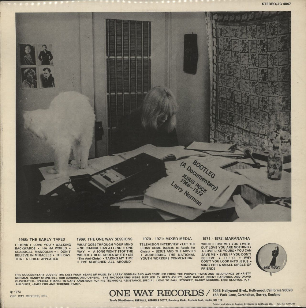 Larry Norman Bootleg US 2-LP vinyl record set (Double LP Album)