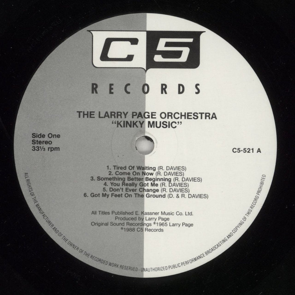 Larry Page Kinky Music UK vinyl LP album (LP record) LP0LPKI869661