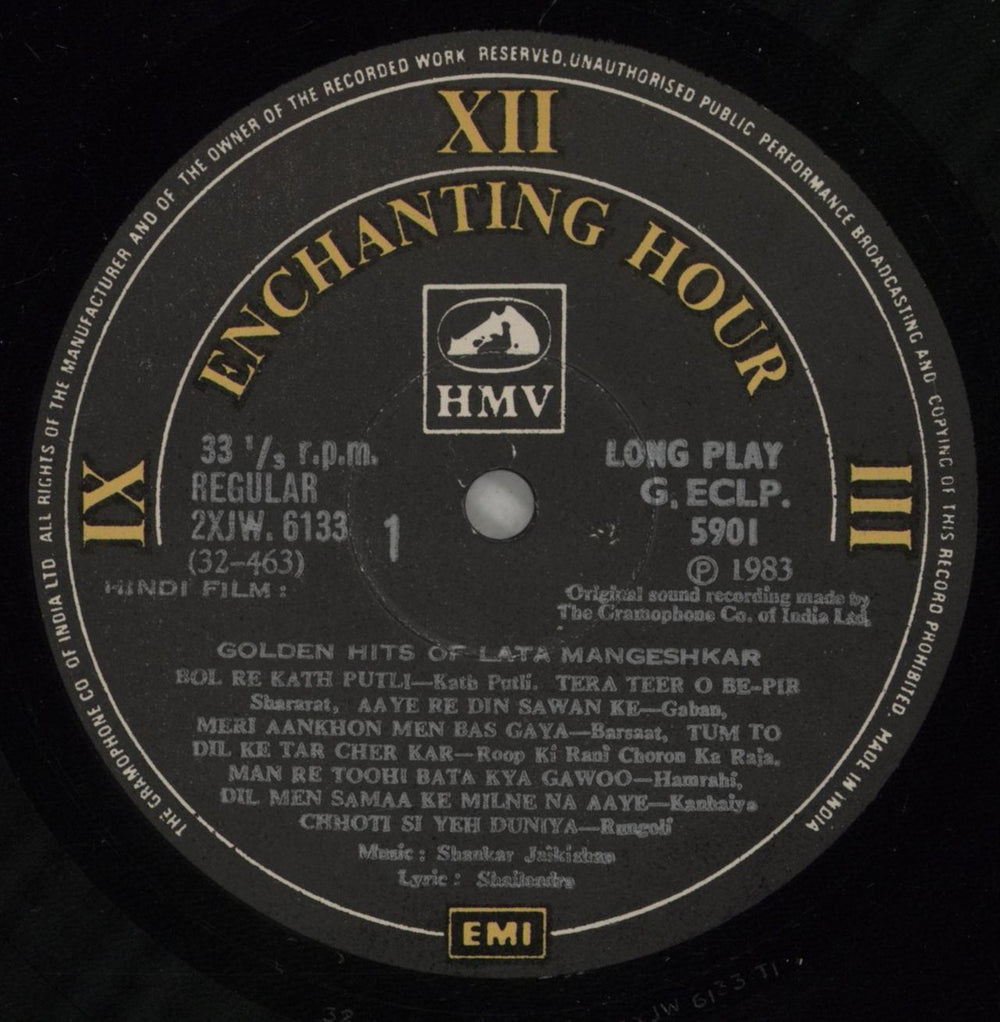 Lata Mangeshkar Golden Hits Of Lata Mangeshkar Indian vinyl LP album (LP record) N6WLPGO880586