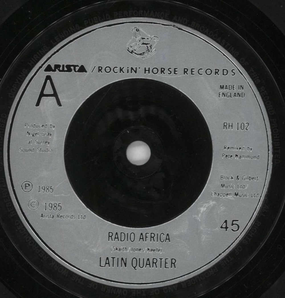 Latin Quarter Radio Africa UK 7" vinyl single (7 inch record / 45) LTQ07RA298181