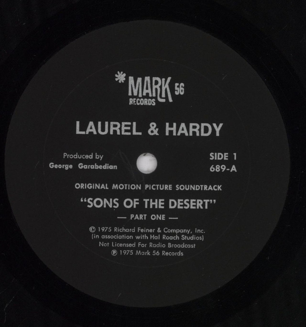 Laurel & Hardy (Comedy) Sons Of The Desert [Original Motion Picture Soundtrack] US vinyl LP album (LP record) L+HLPSO834094