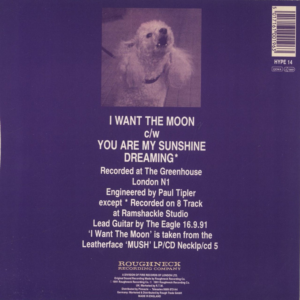 Leatherface I Want The Moon UK 7" vinyl single (7 inch record / 45) 5017161001963