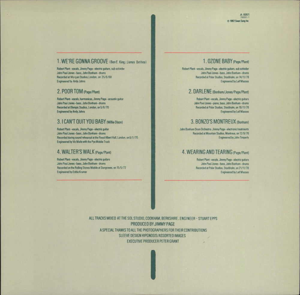 Led Zeppelin Coda - 1st UK vinyl LP album (LP record) 1982