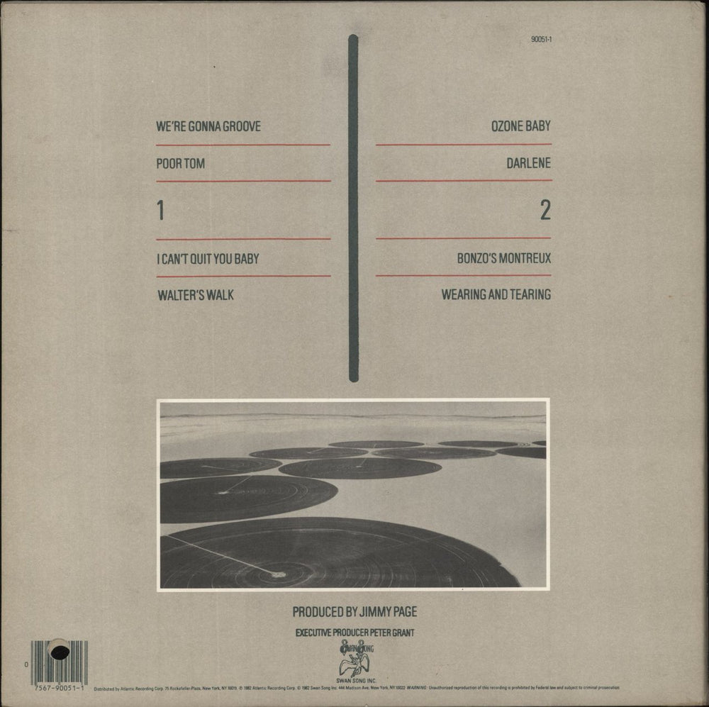 Led Zeppelin Coda - EX US vinyl LP album (LP record)