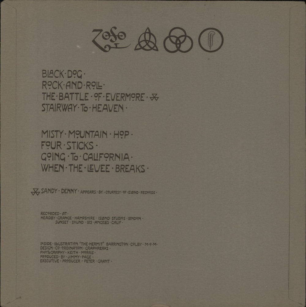 Led Zeppelin Led Zeppelin IV - 6th - Top UK vinyl LP album (LP record)