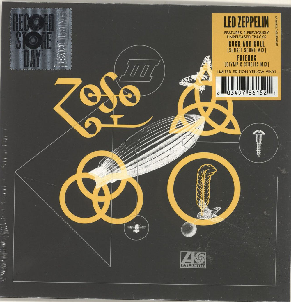 Led Zeppelin Rock And Roll - Yellow Vinyl - Sealed UK 7" vinyl single (7 inch record / 45) R7-566332