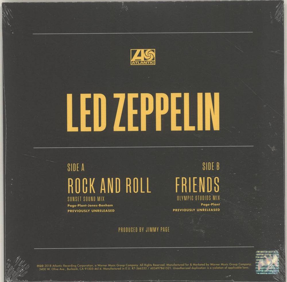 Led Zeppelin Rock And Roll - Yellow Vinyl - Sealed UK 7" vinyl single (7 inch record / 45) ZEP07RO694809