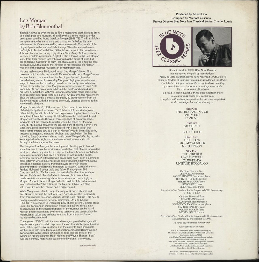 Lee Morgan The Procrastinator US 2-LP vinyl record set (Double LP Album)