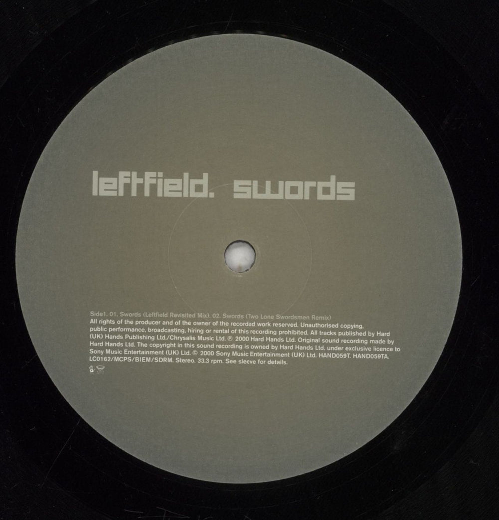 Leftfield Swords UK 12" vinyl single (12 inch record / Maxi-single) LFF12SW774100