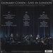 Leonard Cohen Live In London - 180gm - Sealed UK 3-LP vinyl record set (Triple LP Album) COH3LLI870331