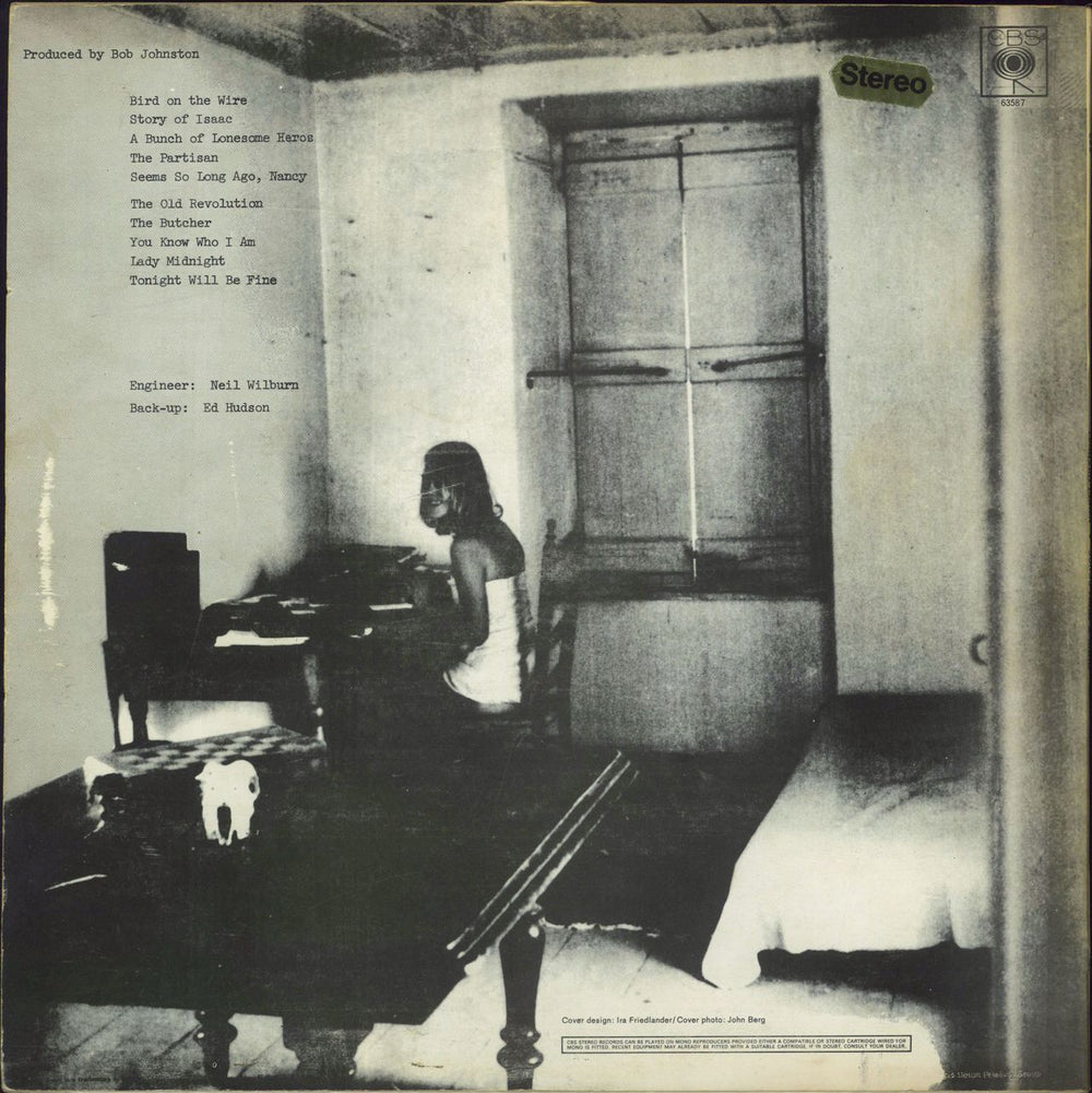 Leonard Cohen Songs From A Room - 1st Stereo - A1/B1 UK vinyl LP album (LP record)