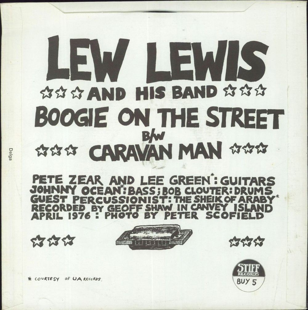 Lew Lewis Boogie On The Street UK 7" vinyl single (7 inch record / 45)