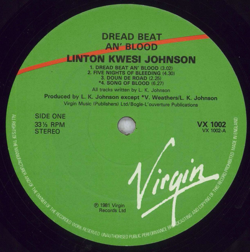 Linton Kwesi Johnson Dread Beat An' Blood / Poet And The Roots UK vinyl LP album (LP record) LKJLPDR841771